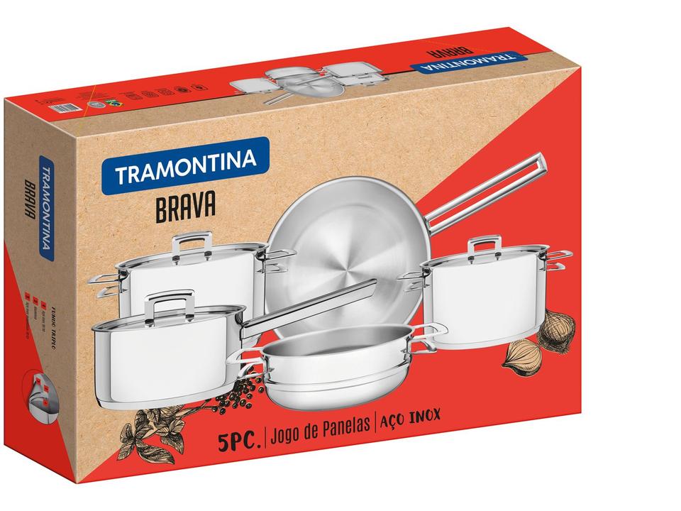 Jogo de Panelas Tramontina Brava 65400/010 Inox - 4