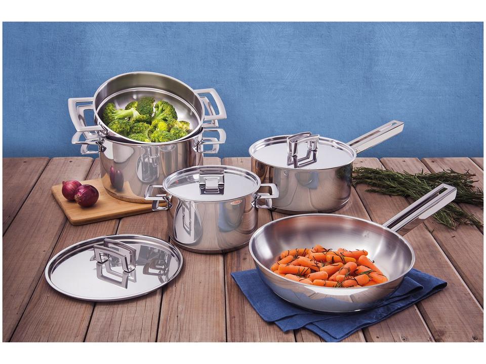 Jogo de Panelas Tramontina Brava 65400/010 Inox - 2