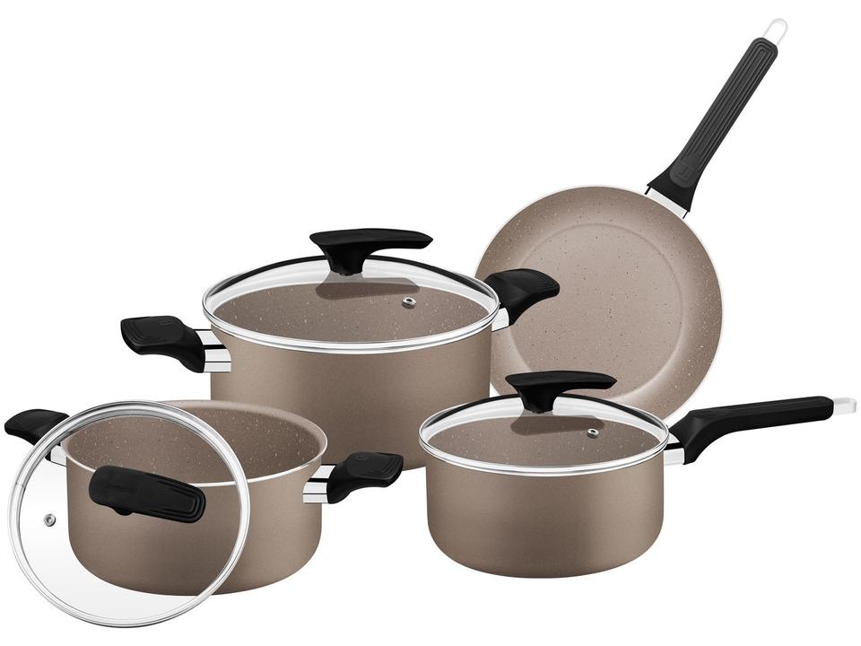 Jogo de Panelas Tramontina de Alumínio Amêndoa 4 Peças Milazzo - 2