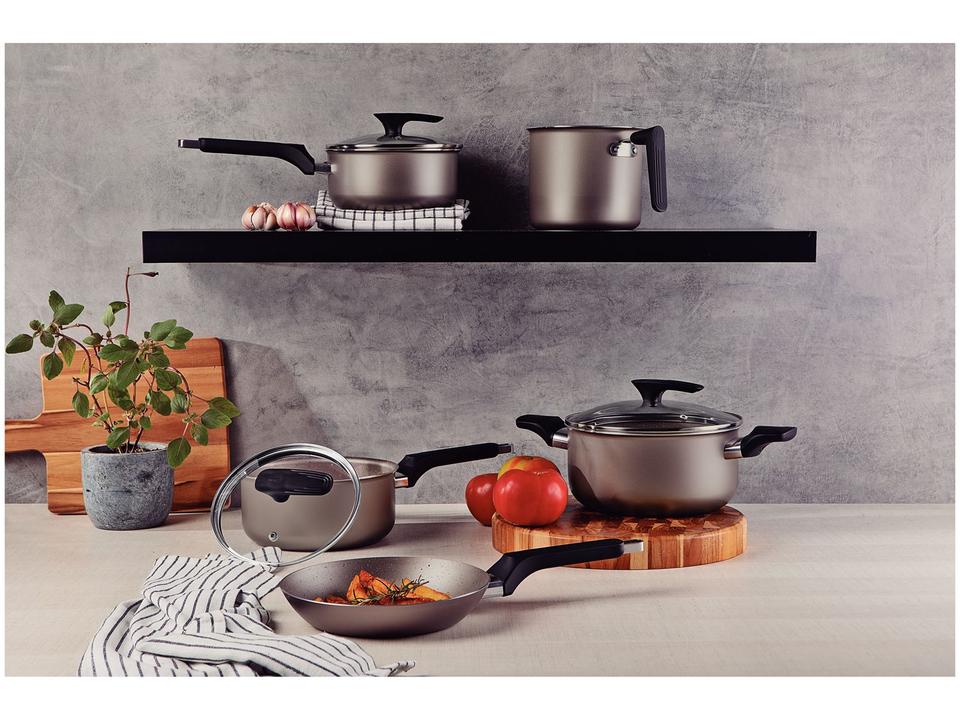 Jogo de Panelas Tramontina de Alumínio Amêndoa 5 Peças Milazzo - 1