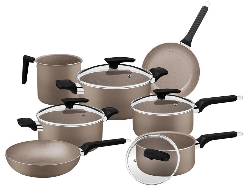 Jogo de Panelas Tramontina de Alumínio Amêndoa 7 Peças Milazzo - 2