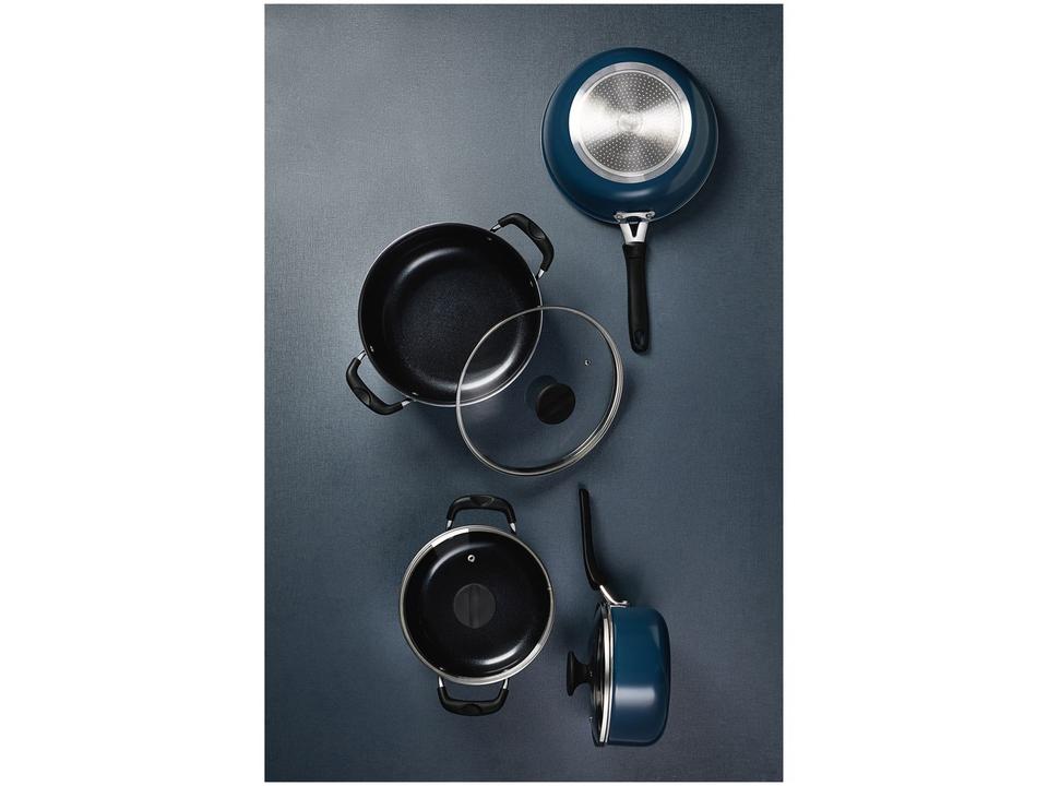 Jogo de Panelas Tramontina de Alumínio Azul Mediterrâneo 4 Peças Tunis - 2