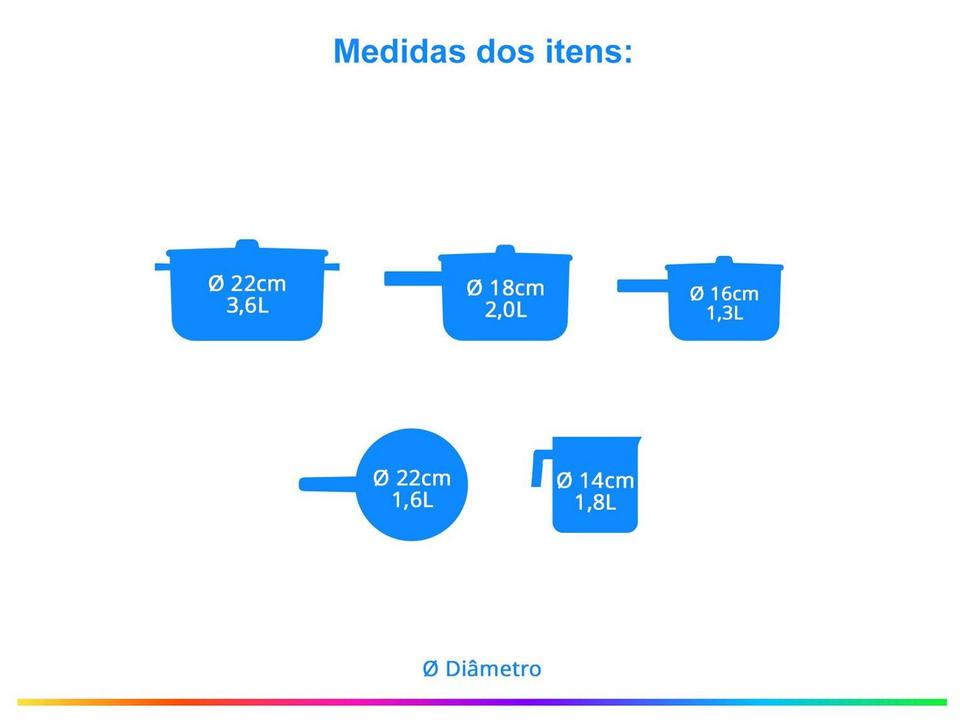 Jogo de Panelas Tramontina de Alumínio Coral - 1