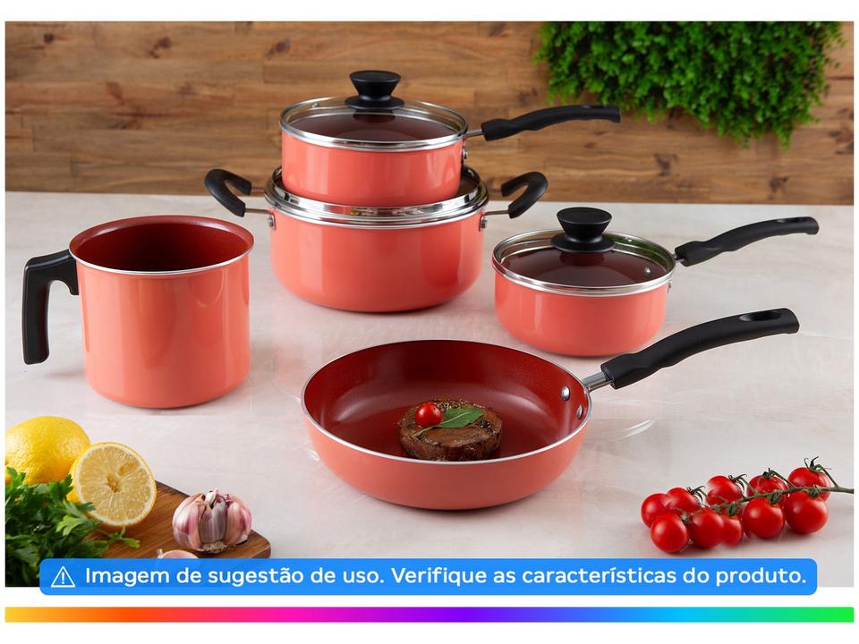 Jogo de Panelas Tramontina de Alumínio Coral - 2