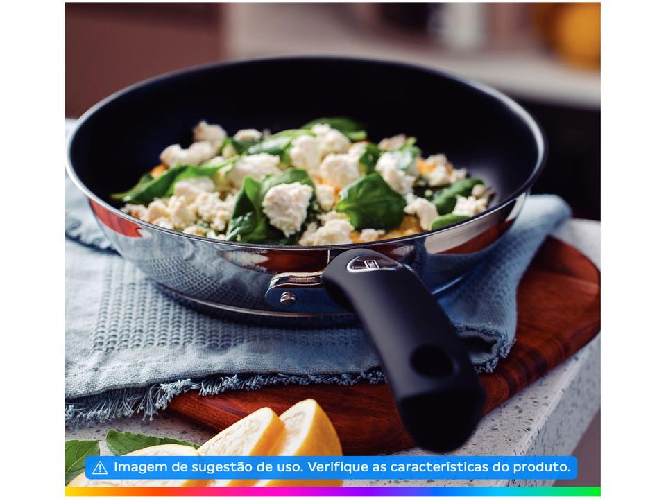 Jogo de Panelas Tramontina de Inox e Preto Prata 5 peças Solar - 6