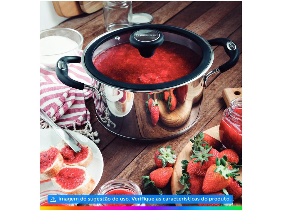 Jogo de Panelas Tramontina de Inox e Preto Prata 5 peças Solar - 7