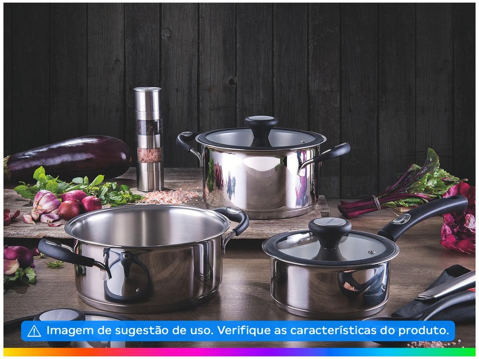 Jogo de Panelas Tramontina de Inox Prata 4 peças Solar - 4