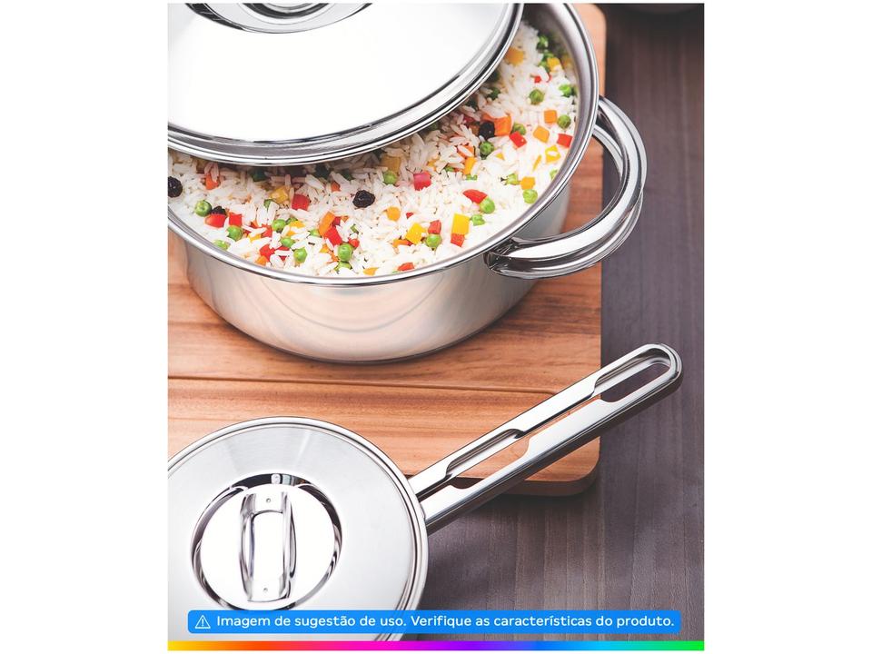 Jogo de Panelas Tramontina de Inox Prata 5 peças Solar - 7