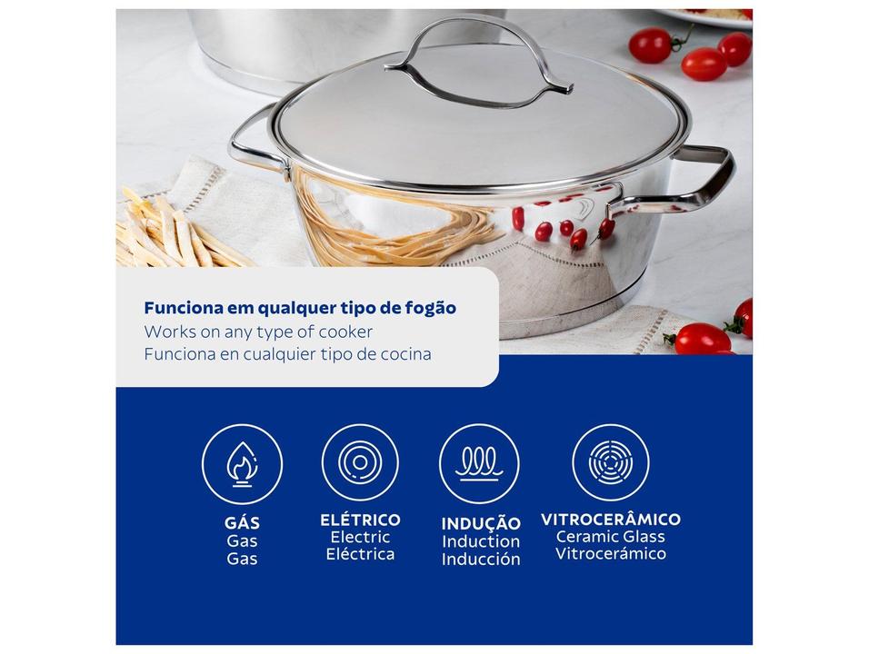 Jogo de Panelas Tramontina Inox 10 Peças Allegra - 1