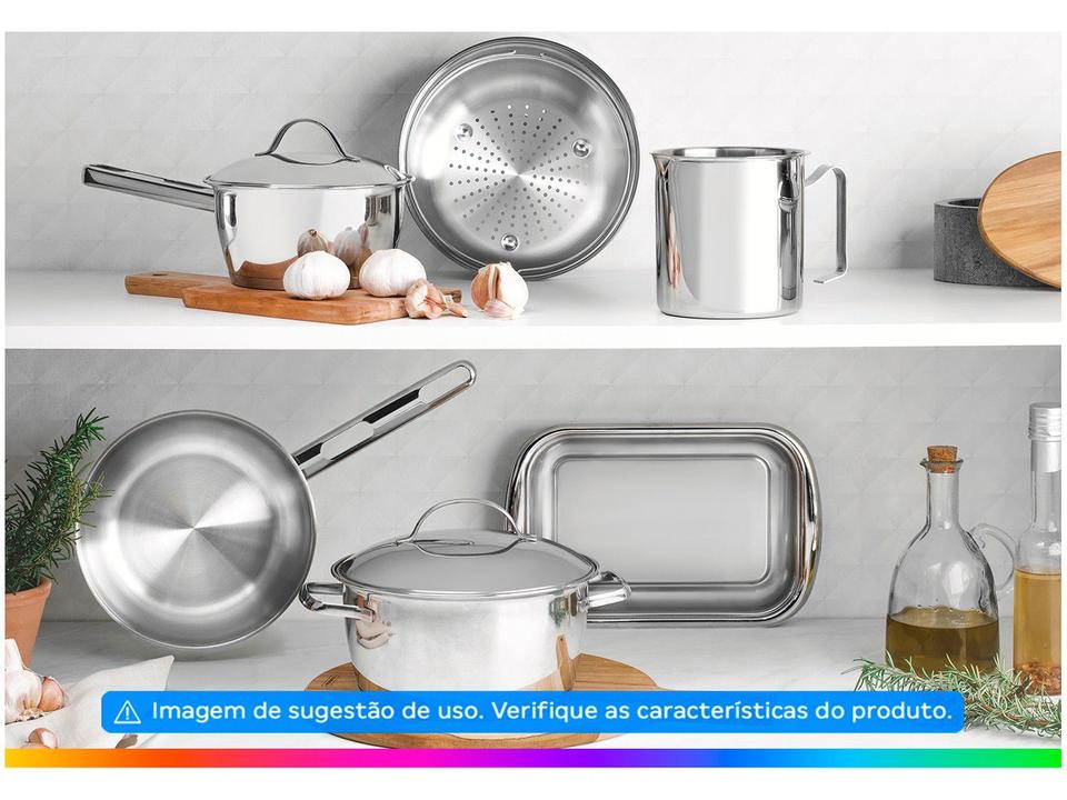 Jogo de Panelas Tramontina Inox 6 Peças 65660/283 Allegra - 1