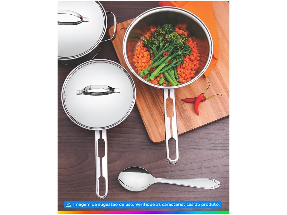 Jogo de Panelas Tramontina Inox Fundo Triplo 4 Peças Allegra - 6