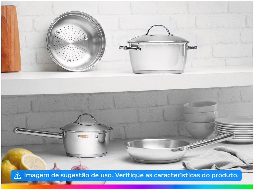 Jogo de Panelas Tramontina Inox Fundo Triplo 4 Peças Allegra - 3
