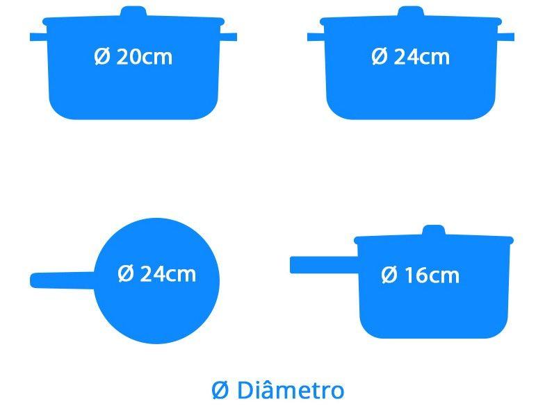 Jogo de Panelas Tramontina Inox Fundo Triplo 4 Peças Brava - 2