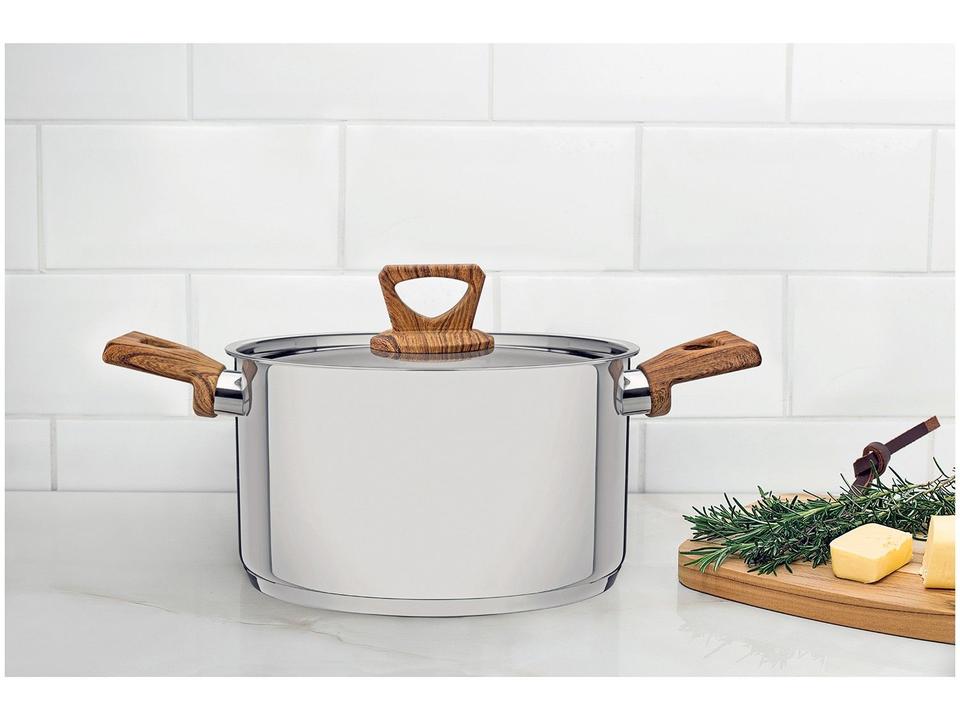 Jogo de Panelas Tramontina Inox Fundo Triplo 4 Peças Brava - 1