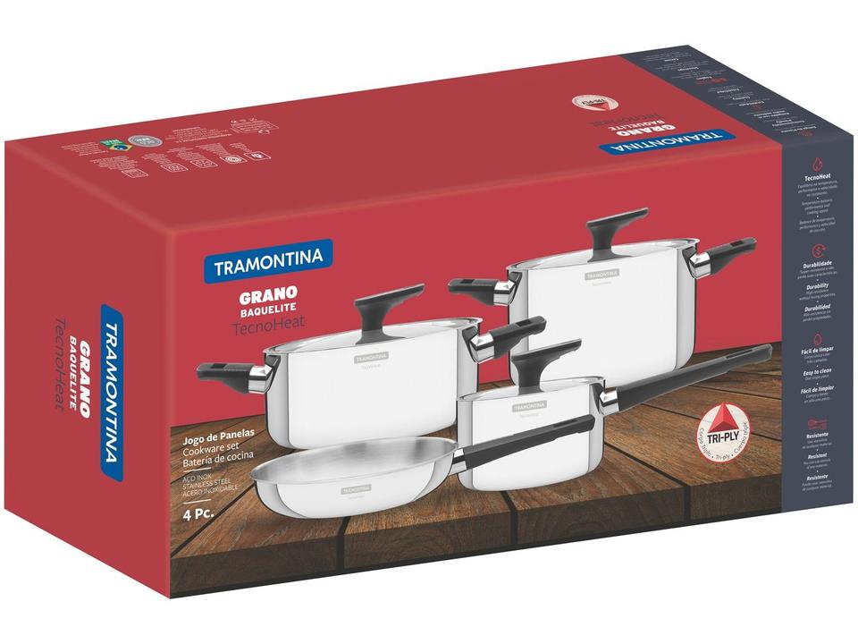 Jogo de Panelas Tramontina Inox - 3
