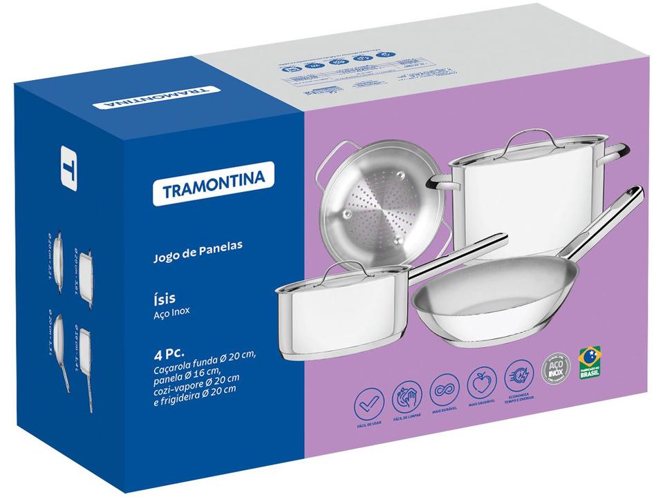 Jogo de Panelas Tramontina Inox Fundo Triplo - 14