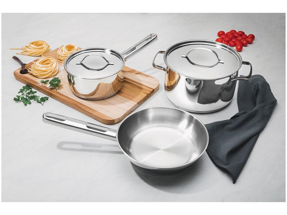 Jogo de Panelas Tramontina Inox Fundo Triplo - 1