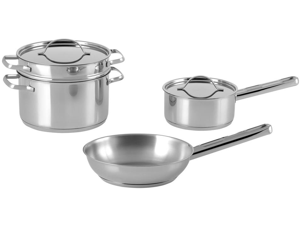 Jogo de Panelas Tramontina Inox Fundo Triplo - 4