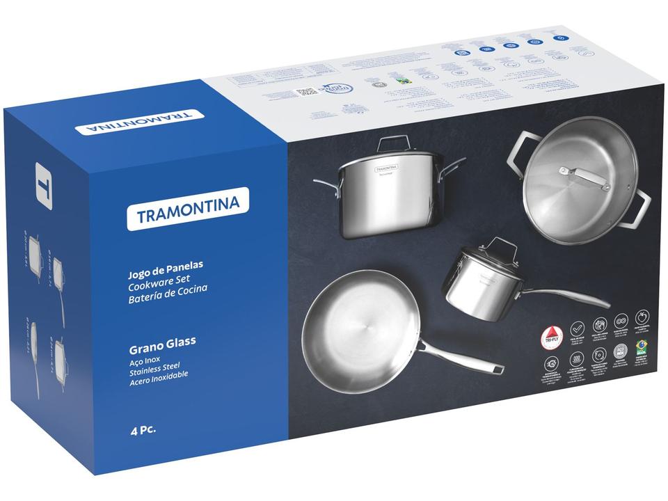 Jogo de Panelas Tramontina Inox Prata 4 Peças Grano - 2
