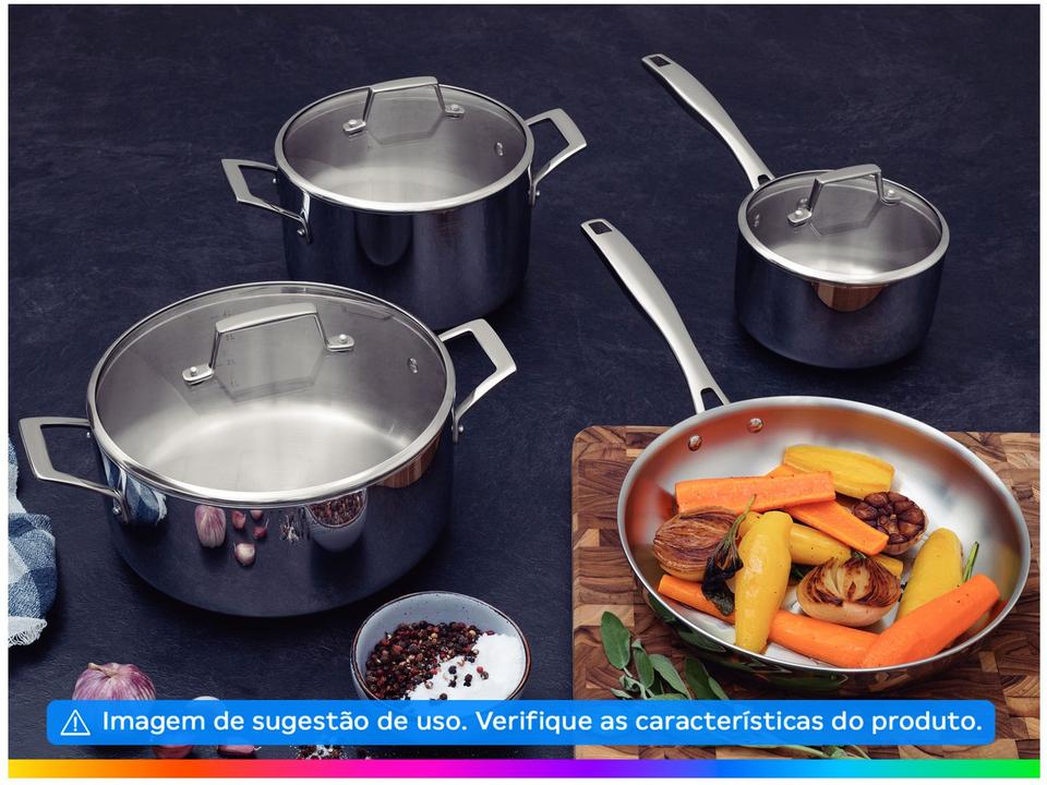 Jogo de Panelas Tramontina Inox Prata 4 Peças Grano - 1