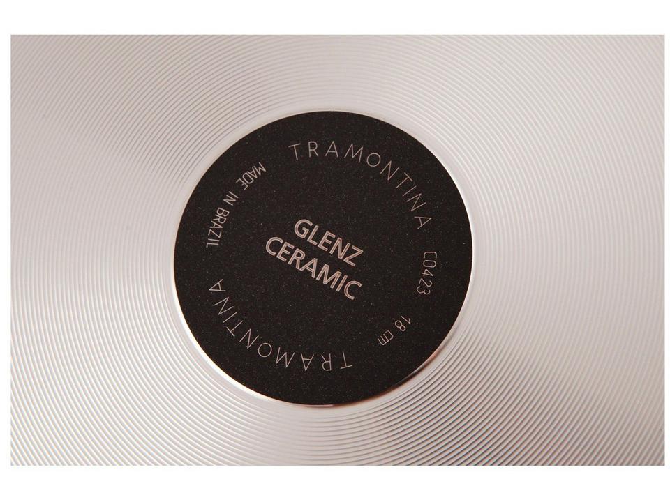 Jogo de Panelas Tramontina Revestimento Cerâmico de Alumínio Cinza 5 Peças Glenz - 14