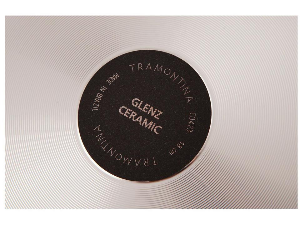 Jogo de Panelas Tramontina Revestimento Cerâmico de Alumínio Cinza 5 Peças Glenz - 14