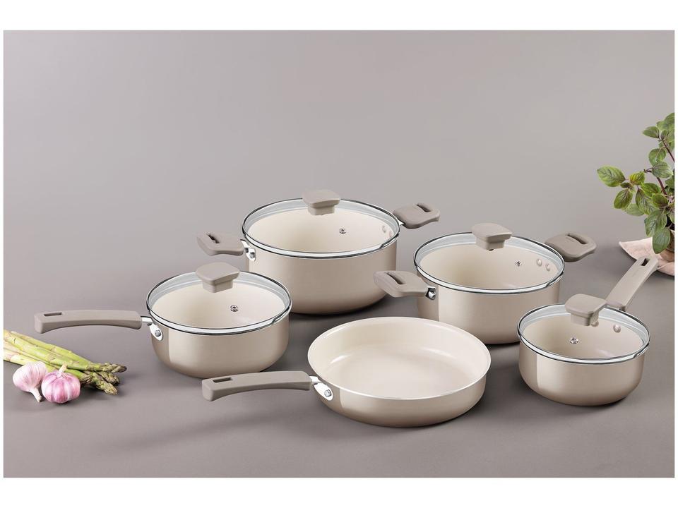 Jogo de Panelas Tramontina Revestimento Cerâmico de Alumínio Linho 5 Peças Veronese - 2