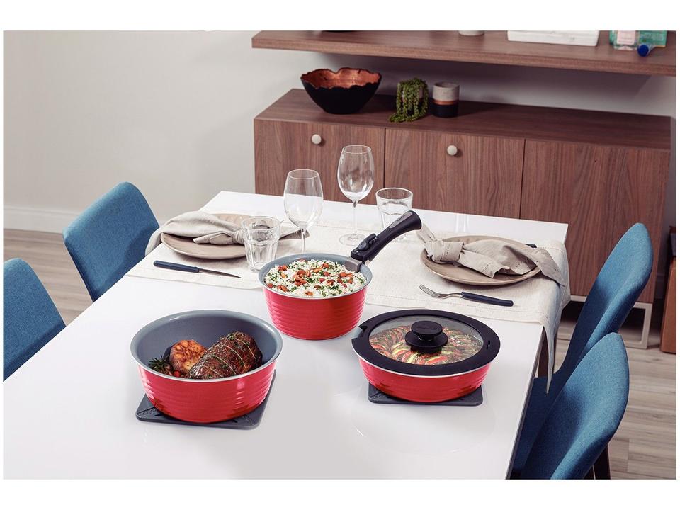 Jogo de Panelas Tramontina Revestimento Cerâmico - 1