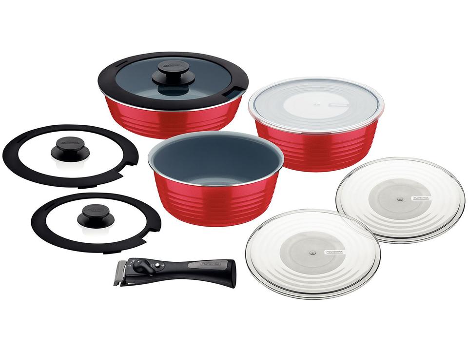 Jogo de Panelas Tramontina Revestimento Cerâmico - 8