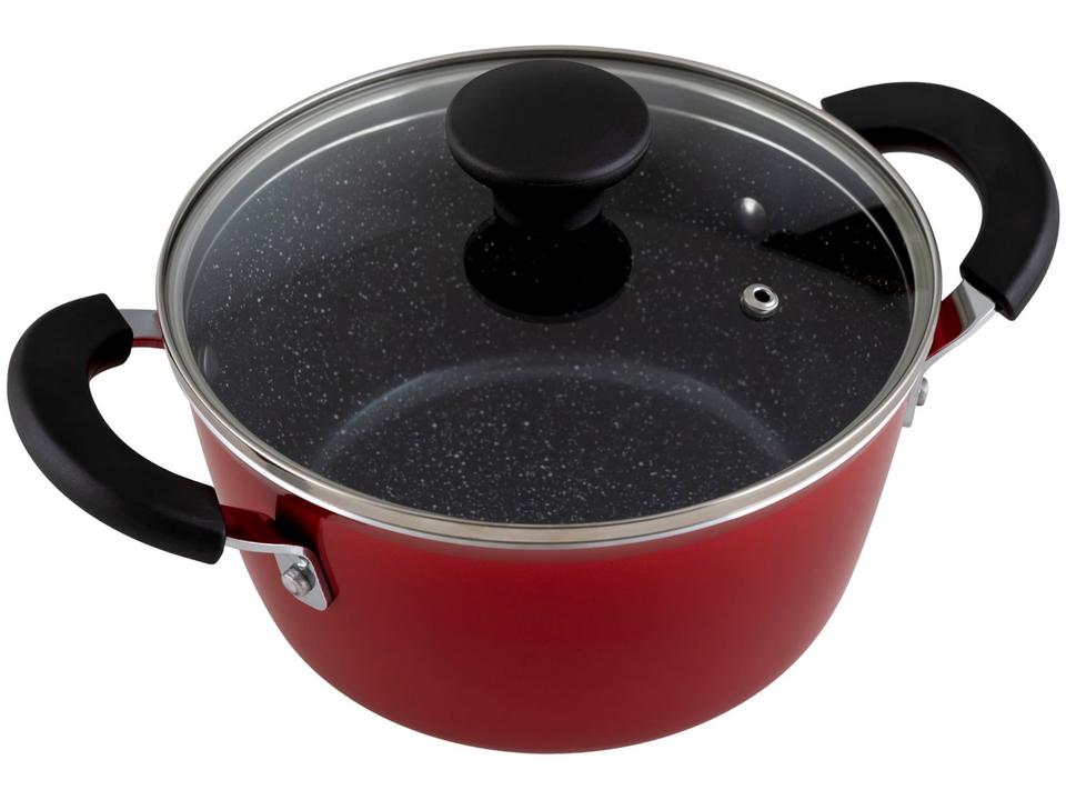 Jogo de Panelas Tramontina Revestimento Cerâmico de Alumínio Vermelho 4 Peças Glenz - 5