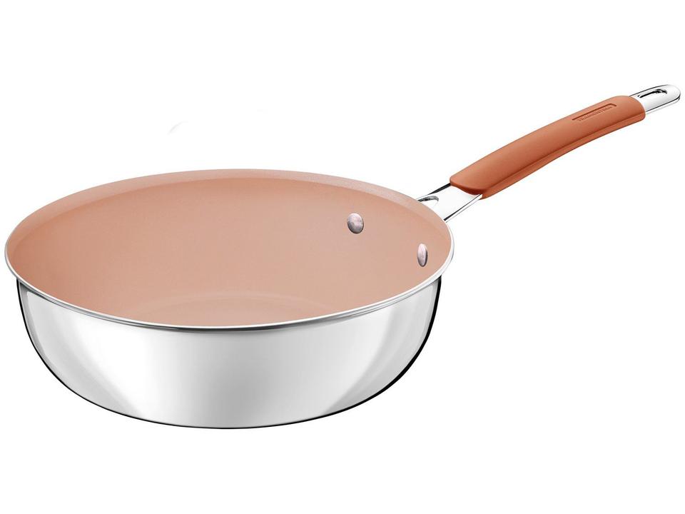 Jogo de Panelas Tramontina Revestimento Cerâmico Marfim e Inox 4 Peças Romagna - 6