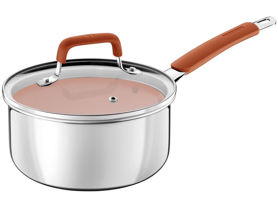 Jogo de Panelas Tramontina Revestimento Cerâmico Marfim e Inox 4 Peças Romagna - 5