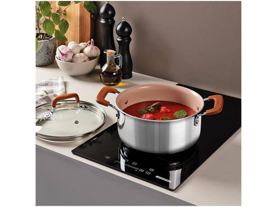 Jogo de Panelas Tramontina Revestimento Cerâmico Marfim e Inox 4 Peças Romagna - 2