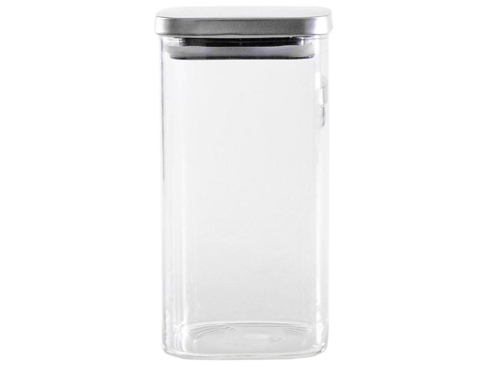 Jogo de Porta-Mantimentos de Vidro Quadrado Brinox Lock & Stock 5 Peças - 3