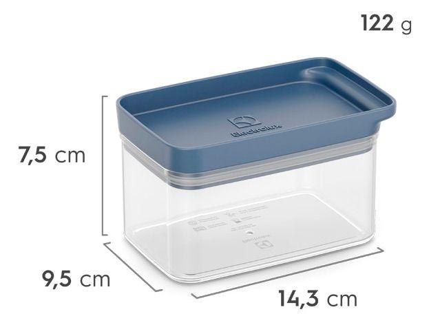 Jogo de Porta-Mantimentos Herméticos Retangulares Electrolux Experience 6 Peças - 8