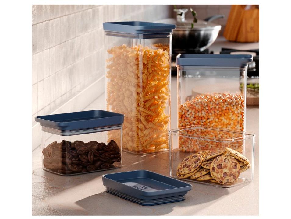 Jogo de Porta-Mantimentos Herméticos Retangulares Electrolux Experience 6 Peças - 2