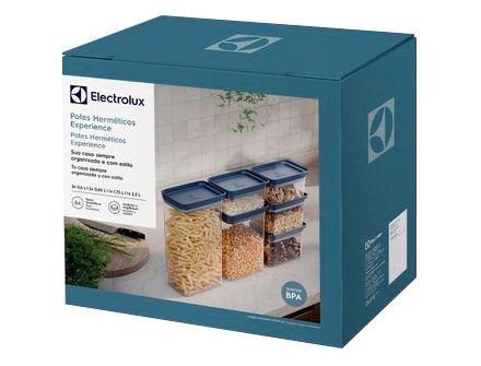 Jogo de Porta-Mantimentos Herméticos Retangulares Electrolux Experience 6 Peças - 9