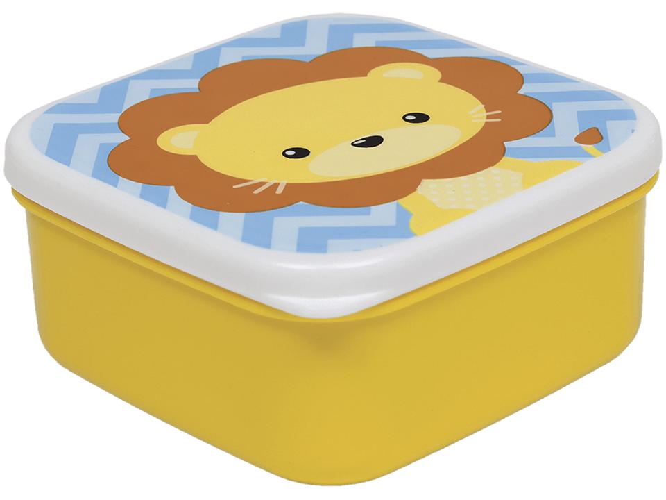 Jogo de Potes Buba com Tampa Quadrado Colorido Animais 3 Peças - 7