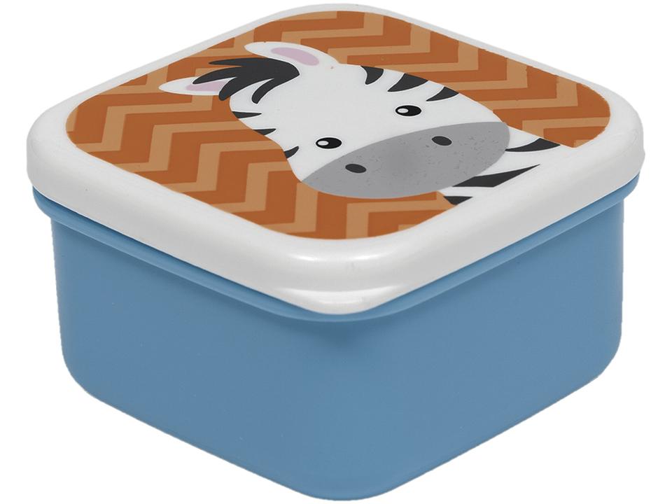 Jogo de Potes Buba com Tampa Quadrado Colorido Animais 3 Peças - 9