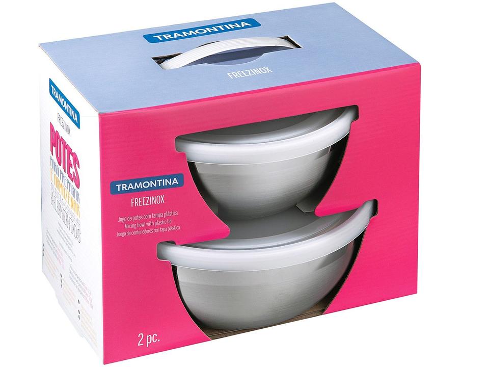 Jogo de Potes de Inox Tramontina com Tampa - 3