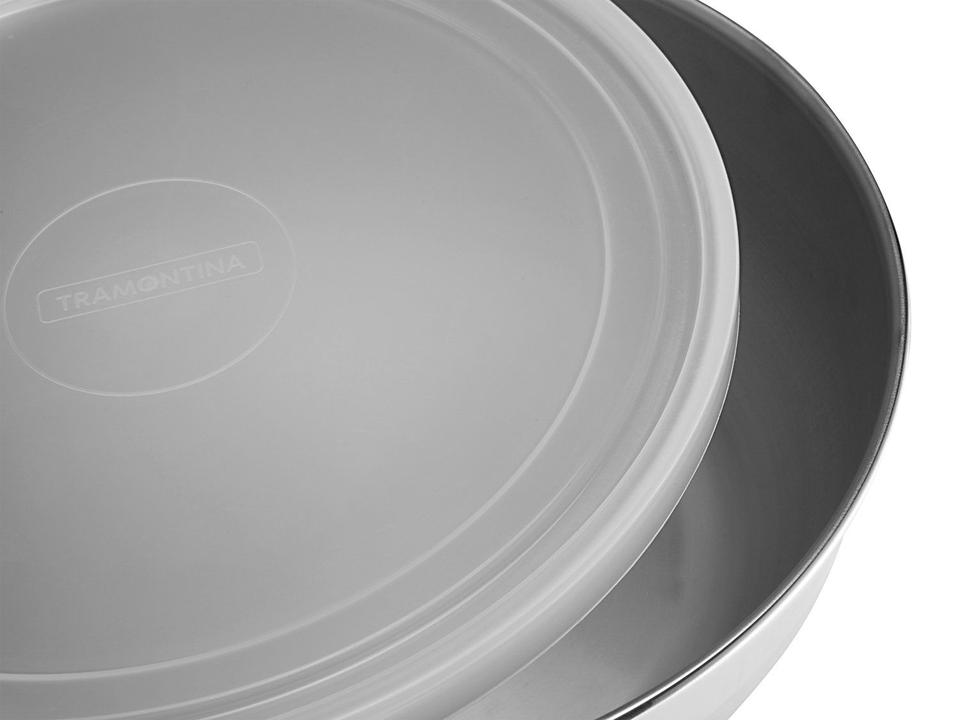 Jogo de Potes de Inox Tramontina com Tampa Redondo Freezinox 3 Peças - 4