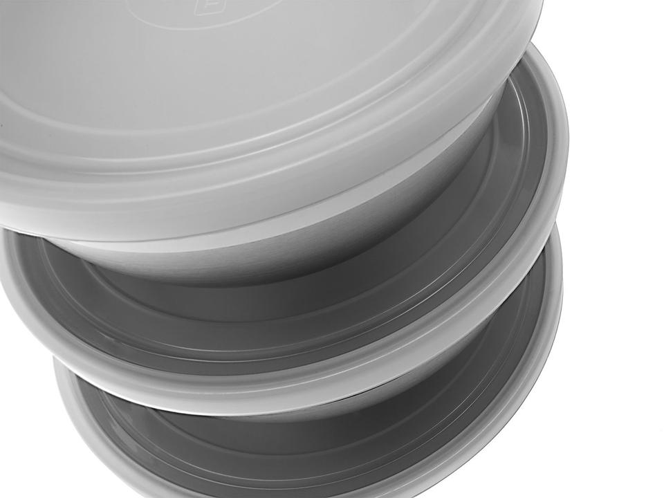 Jogo de Potes de Inox Tramontina com Tampa Redondo Freezinox 3 Peças - 2