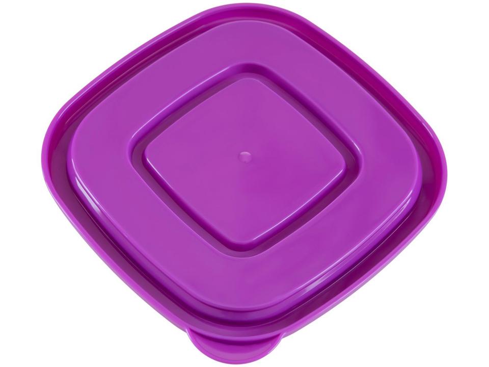 Jogo de Potes de Plástico Continental com Tampa Quadrado 41046089 8 Peças - 9