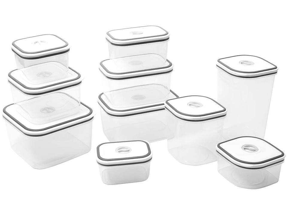 Jogo de Potes de Plástico Hermético Electrolux com Tampa 41029853 10 Peças - 1