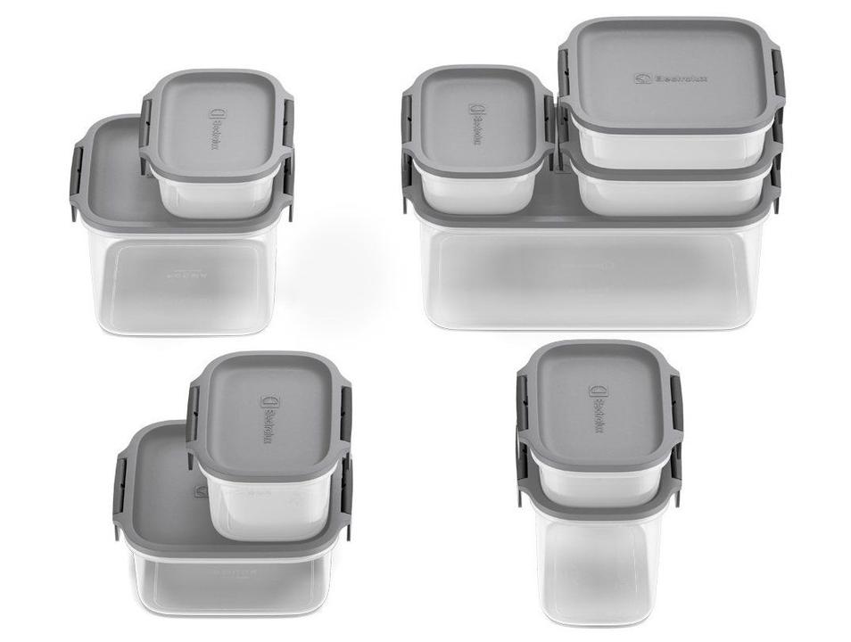 Jogo de Potes de Plástico Hermético Electrolux Retangular Experience 10 Peças - 6