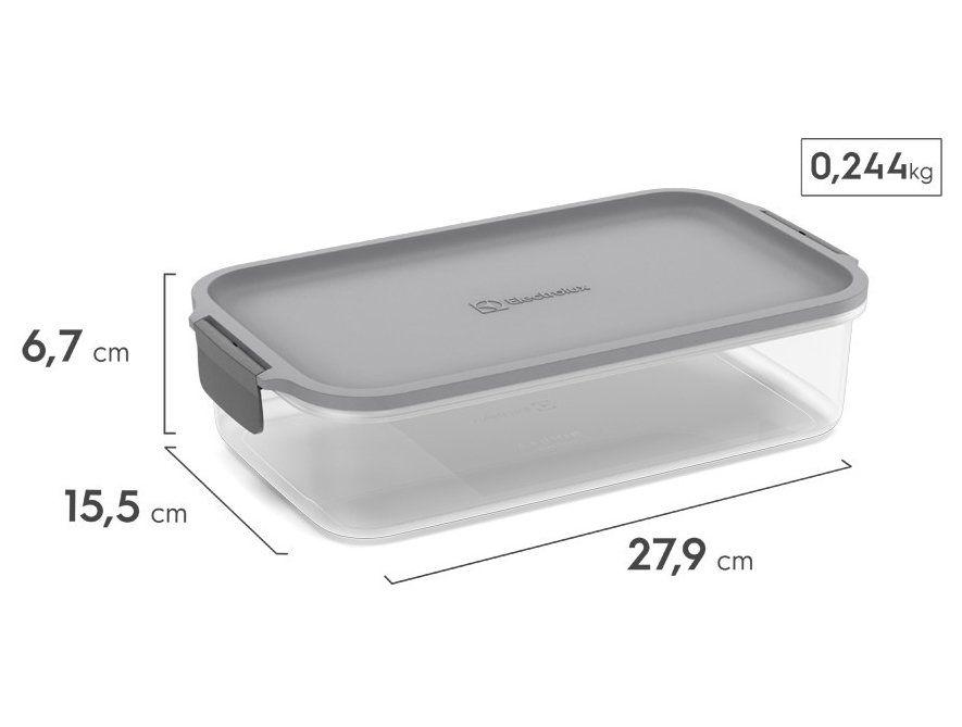 Jogo de Potes de Plástico Hermético Electrolux Retangular Experience 3 Peças - 8