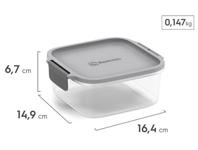 Jogo de Potes de Plástico Hermético Electrolux Retangular Experience 3 Unidades - 8