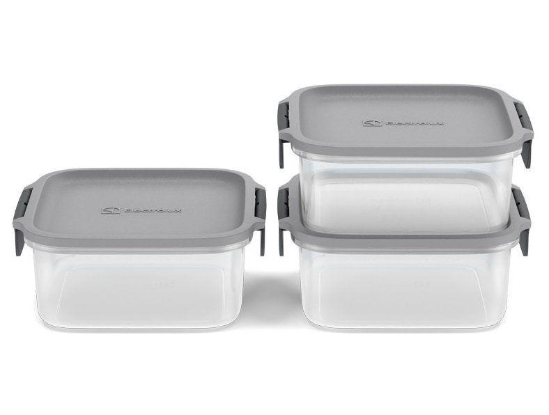 Jogo de Potes de Plástico Hermético Electrolux Retangular Experience 3 Unidades - 6