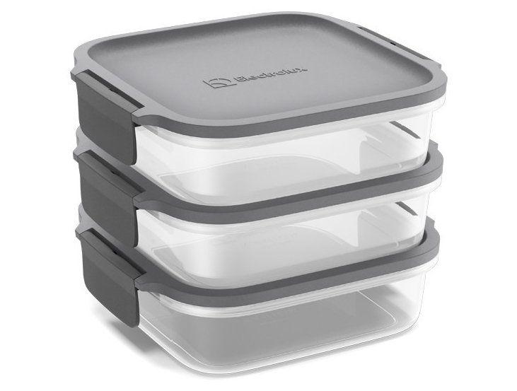 Jogo de Potes de Plástico Hermético Electrolux Retangular Experience 3 Unidades - 7