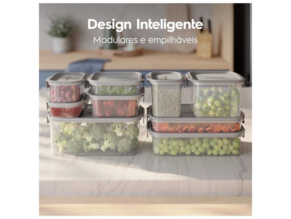 Jogo de Potes de Plástico Hermético Electrolux Retangular Experience 4 Peças - 2